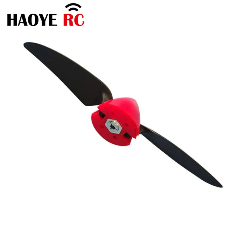 Haoye 2 Sets Folding Propeller 6x4 7.5x4 8x4.5 8x6 11x6 With Spinner Cover Motor Shaft2.3/3.0/3.17/4.0mm RC Plane Glider Drones