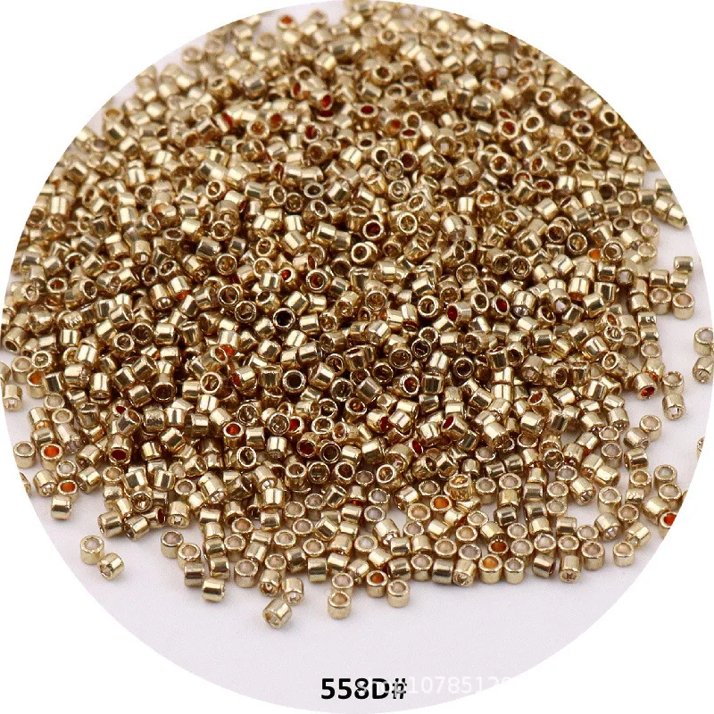 1000 Stück 1,6 mm metallische Glasperlen 11/0 lose Abstandsperlen für Handarbeiten, Schmuckherstellung, DIY-Charms, handgefertigtes Nähen
