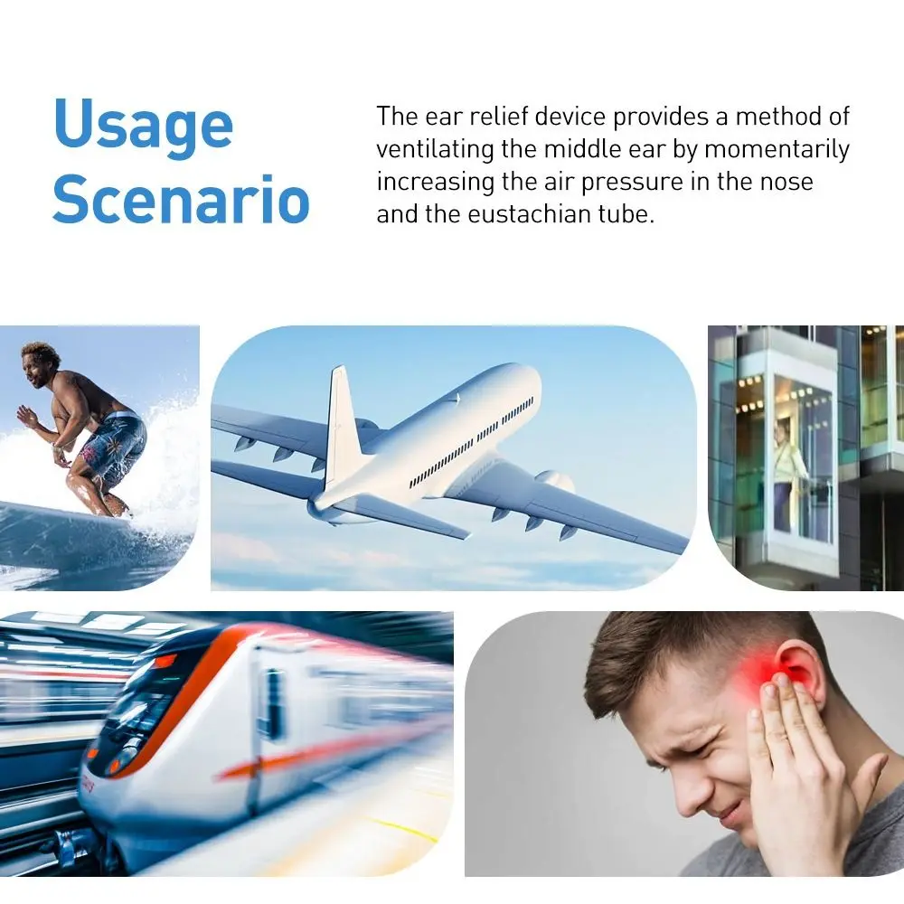 Adjustable Electric Ear Pressure Massager Tinnitus & Earache Relief Relieve Discomfort Ear Pressure Regulating Device