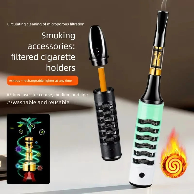 New Car Cigarette Holder with Dual Arc Lighter and Personalized Ignition That Does Not Shed Cigarette Ash While Driving