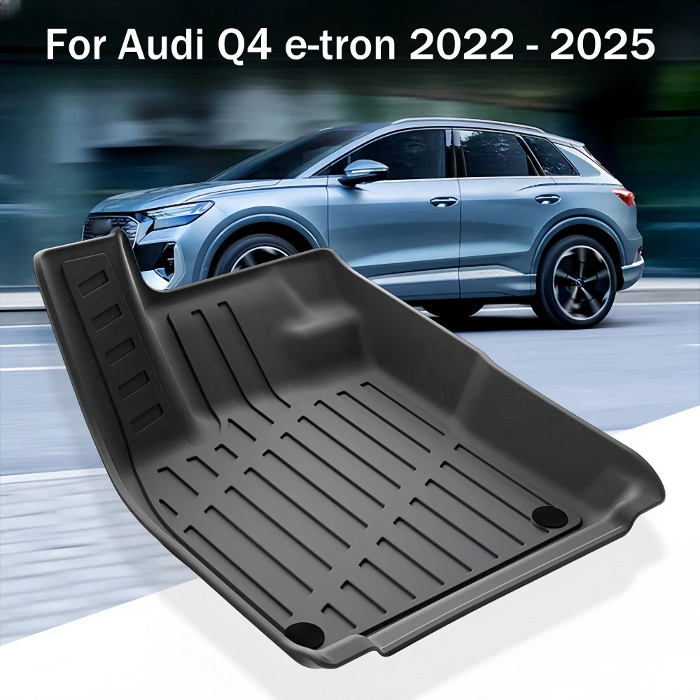 Audi Q4 E-tron 2022-2025 Floor Mats TPE All Weather Anti-slip Waterproof Rear