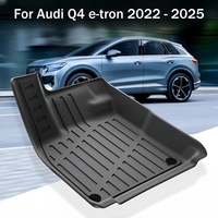 For Audi Q4 E-tron 2022-2025 Floor Mats TPE All Weather Anti-Slip Waterproof Rear Trunk Pad Cargo Liner Interior Accessories