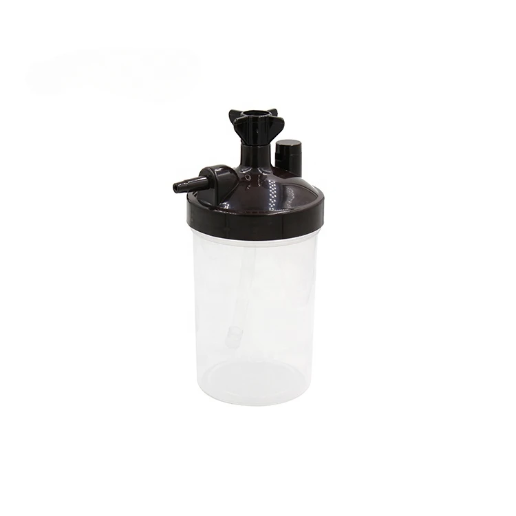 

Hot sale medical equipment oxygen plastic bottle colored oxygen regulator humidifier bottle