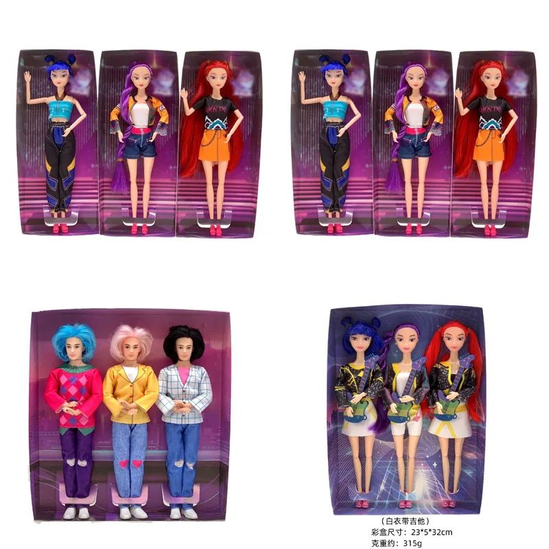 

30cm K-Pop Demon Hunters Anime Kpop Girl Group Cartoon Rumi Zoey Mira Action Figures Vinyl Figurines Model Dolls Girls Xmas Gift