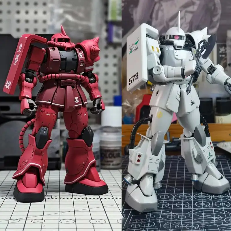 HG 1/144 GTO 015 MS 05 Char Aznable مخصص الأحمر Zaku طبعة خاصة الجمعية أطقم منمذجة لعبة روبوت هدية لهواة جمع الأطفال