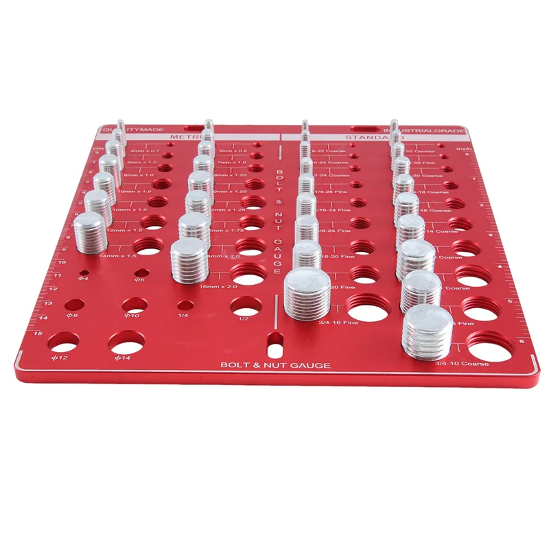 

Y50A-34Hole Nut And Bolt Thread Checker Thread Checker Bolt Size And Thread Gauge Identifier,Ruler With Inches And Centimeter