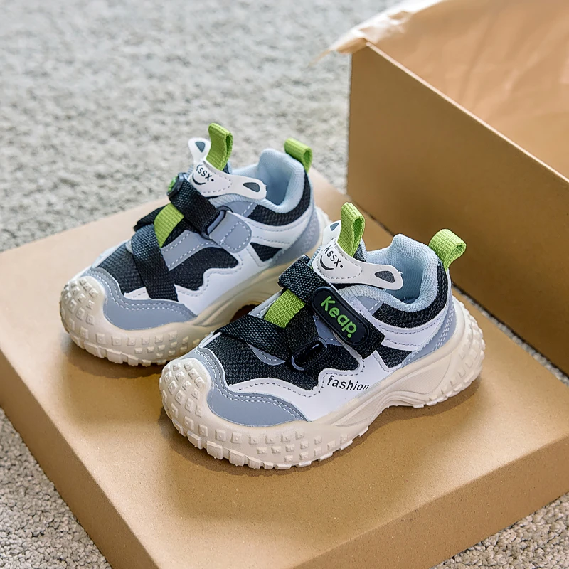 

2025 New Fashion Kids Casual Shoes Toes Capped Non-slip Boys Girls Sneakers Soft Bottom Children Tennis Sports Shoes Comfortable