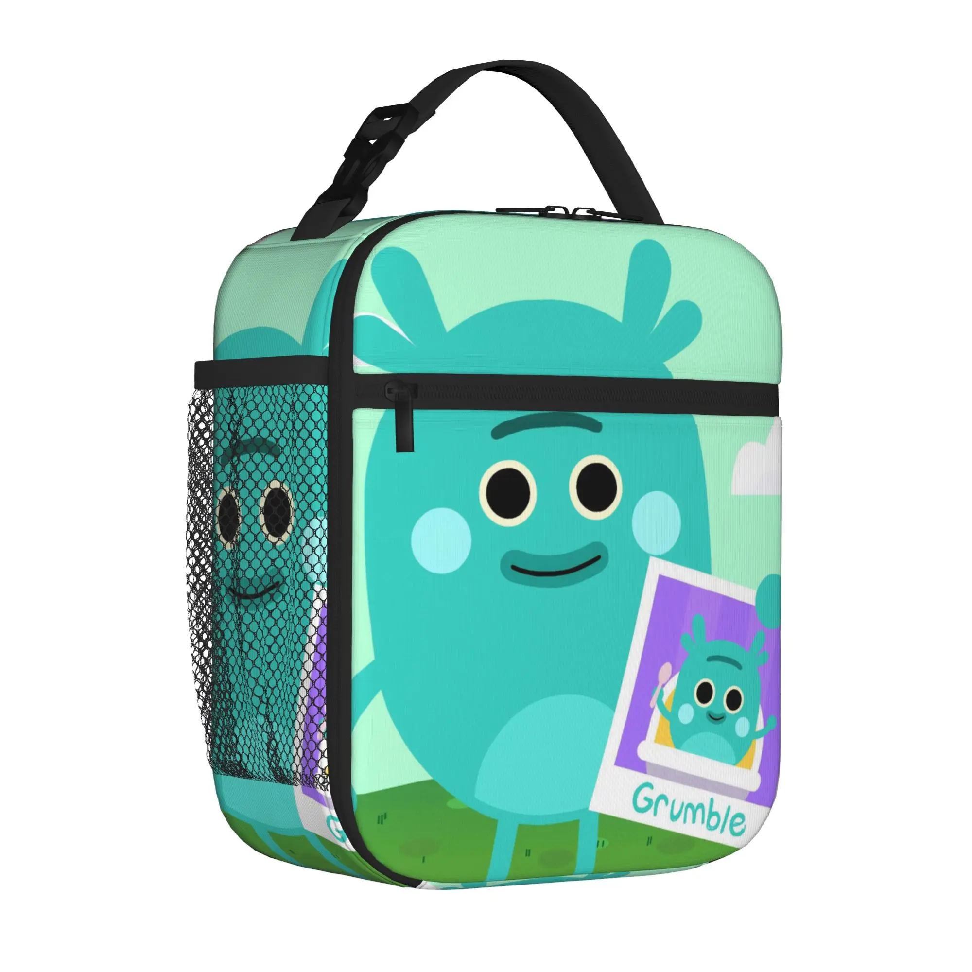 Bumbles Educational Cartoon Nums Tote Insulated Lunch Bag Grumble Handheld Food Bags Reusable Cooler Thermal For School Office