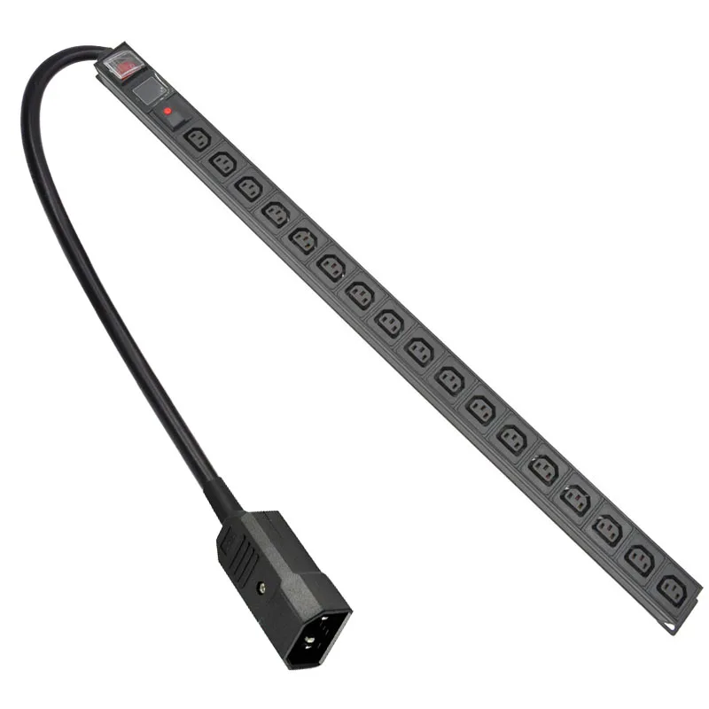 

PDU Power Strip Distribution Digital display ammeter C13 17 Way output socket 2m Extension Cord With overload protection