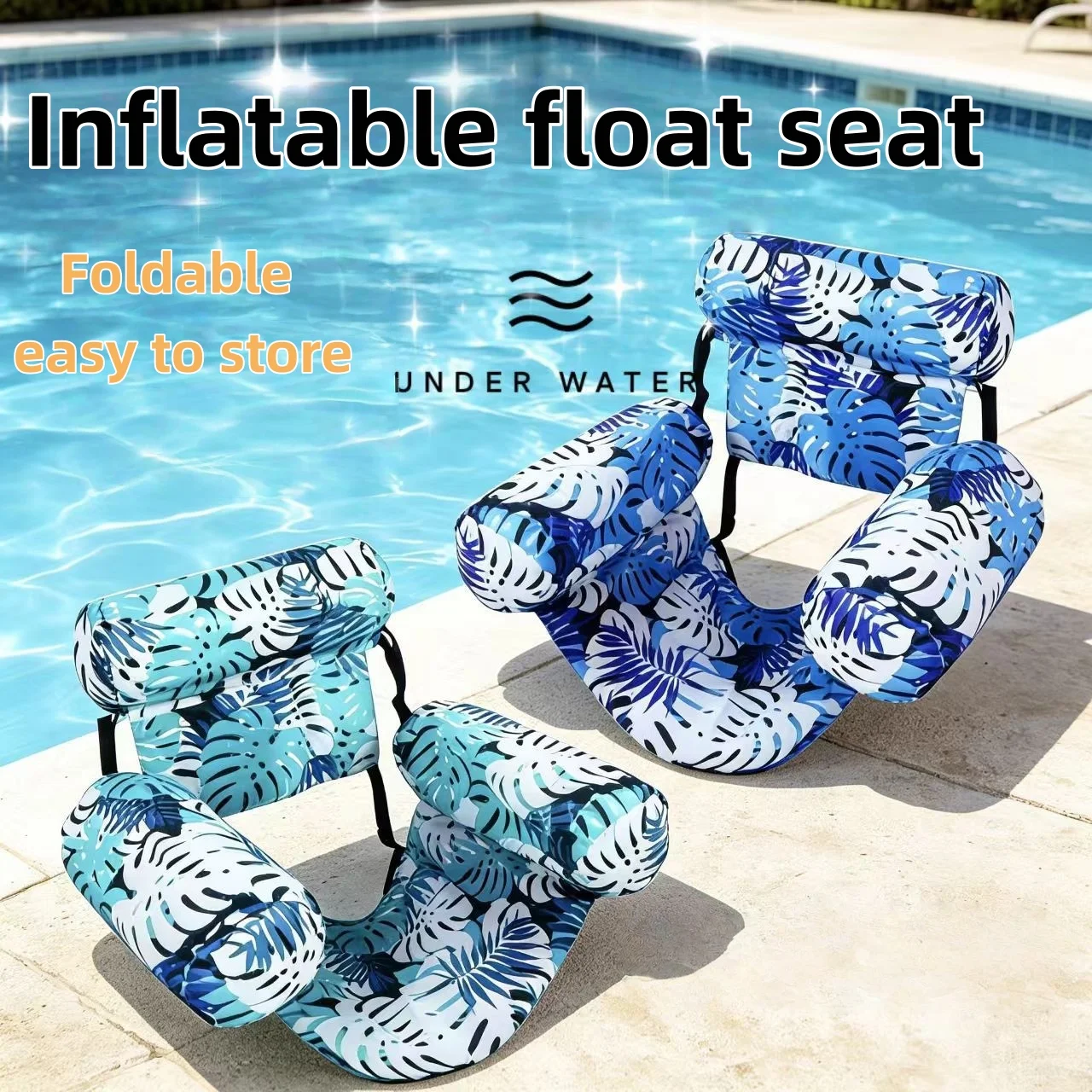 

Inflatable Floating Lounger for Adult,Portable Pool Float Chair,Foldable Recliner for Swimming Pool,Lake,Beach Summer Relaxation