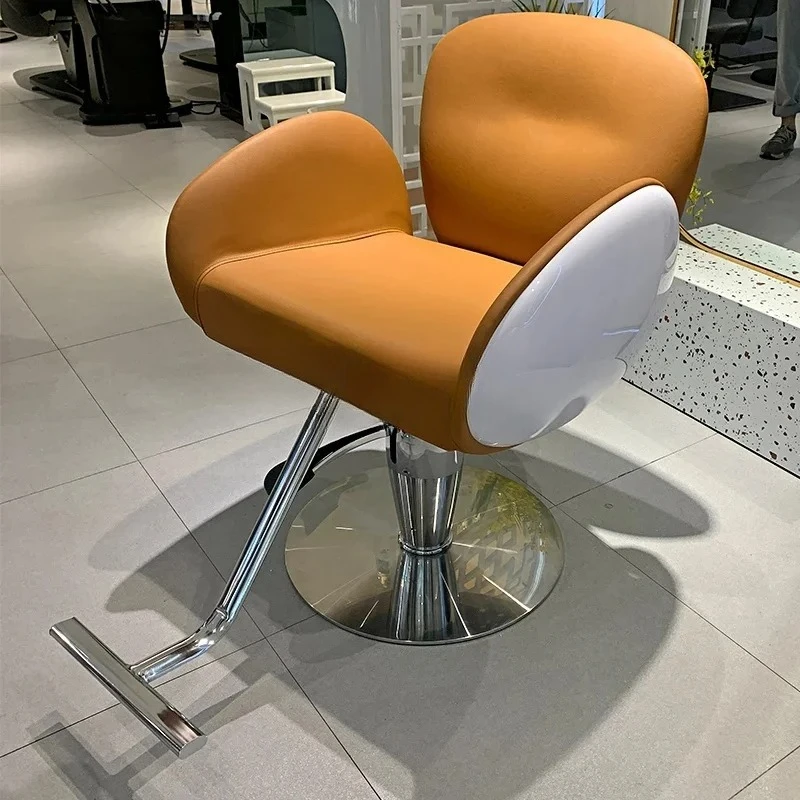 Folding Lift Stool for Hair Salon and Barber Use - Adjustable Height, Comfortable Seat, Stylish Design