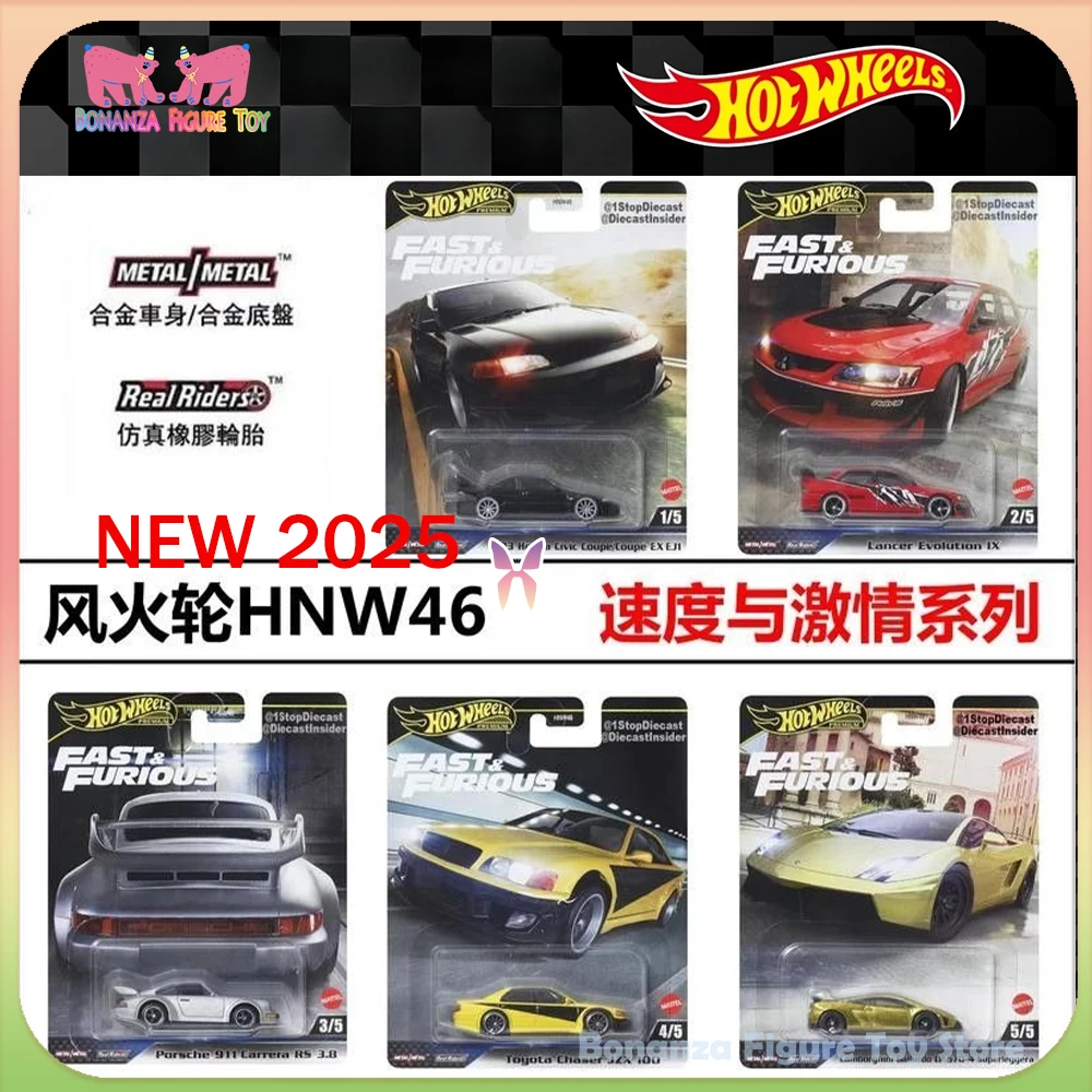 

Новая модель автомобиля Hot Wheels 1/64 серии Fast & Furious Honda Civic Lancer EVO Porsche Toyota Collection, модель автомобилей из сплава, подарочная игрушка