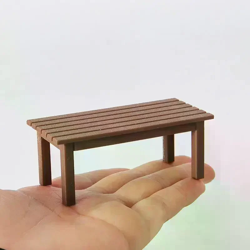 1/12 Dollhouse Simulation Table Bench Model Dollhouse Furniture Decoration Dolls House Living Scene Ornament Pretend Play Toys
