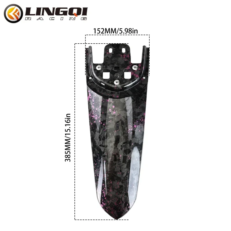 

LINGQI RACING Water Transfer Carbon Fiber Wheel Fender Задние брызговики для Light Bee X S Электрический велосипед для грязи Модифицированные детали
