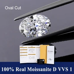 D Color Super White Moissanite Diamond Round / Oval / Pear / Radiant / Emerald / Heart / Princess / Cushion / Asscher Shape GRA