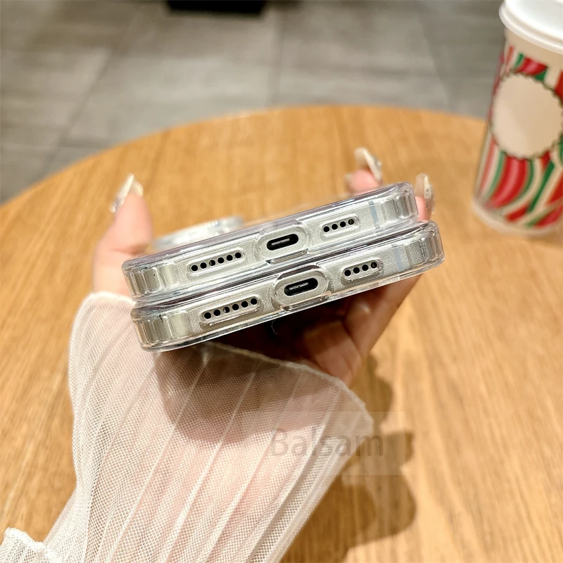 Luxury Clear Magnetic For MagSafe Wireless Charge Camera Control Buttons Case For iPhone 16 Plus 16 Pro Max With Packaging Cover