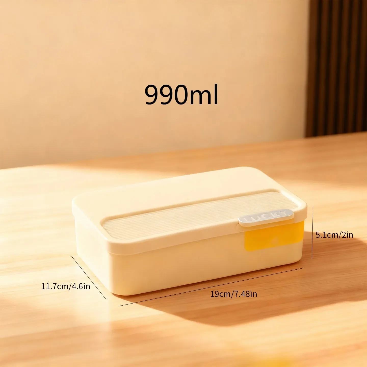 Plastic lunchbox voor kinderen en studenten, herbruikbaar, draagbaar, geschikt voor fruit, salades en andere voedingsmiddelen, luchtdicht, houdt de inhoud vers, en kan in de magnetron worden gebruikt.