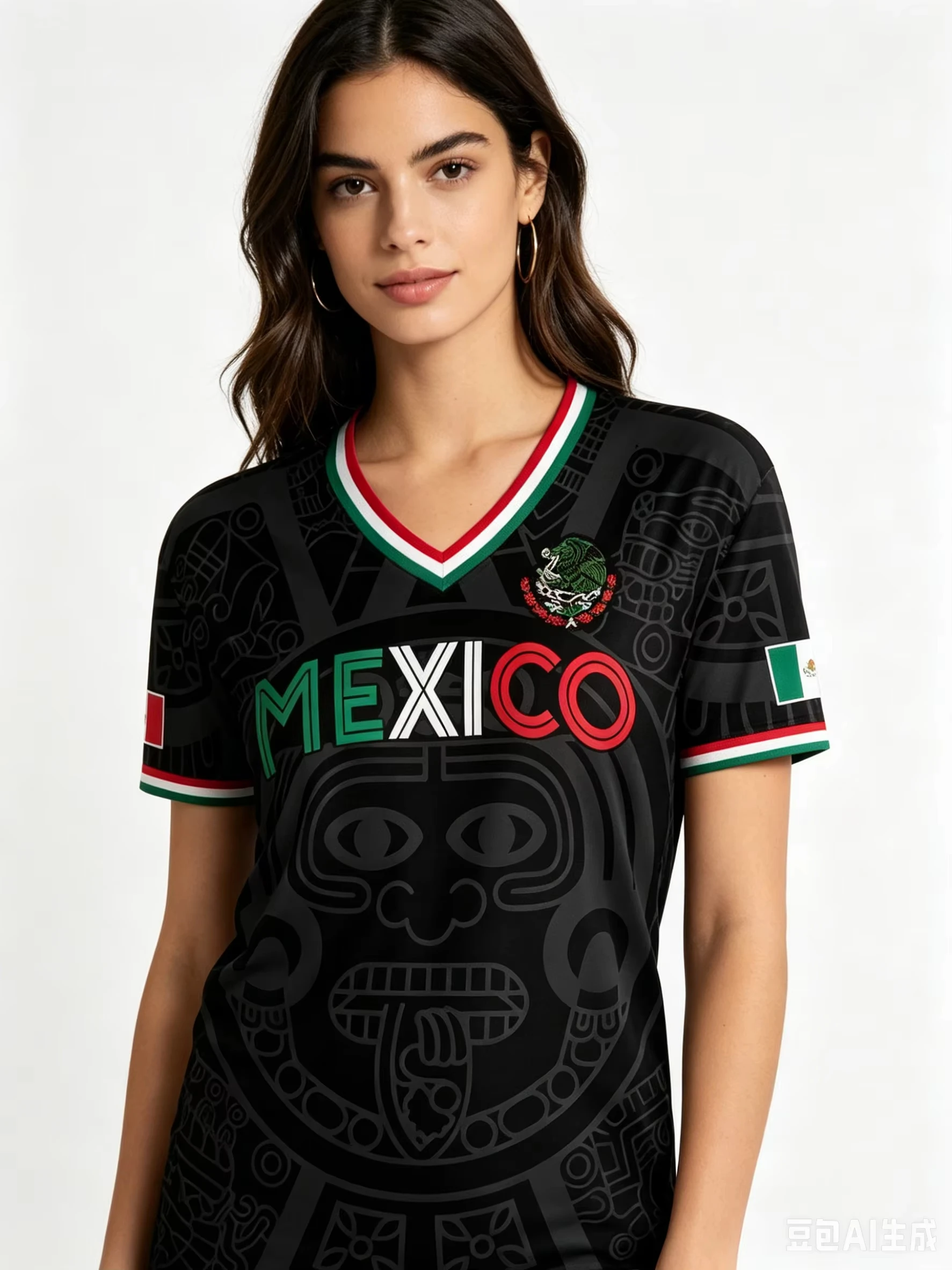 メキシコ国旗 3D イーグルプリント女性の Tシャツカジュア - 3D Printing Eagle のレビューと価格