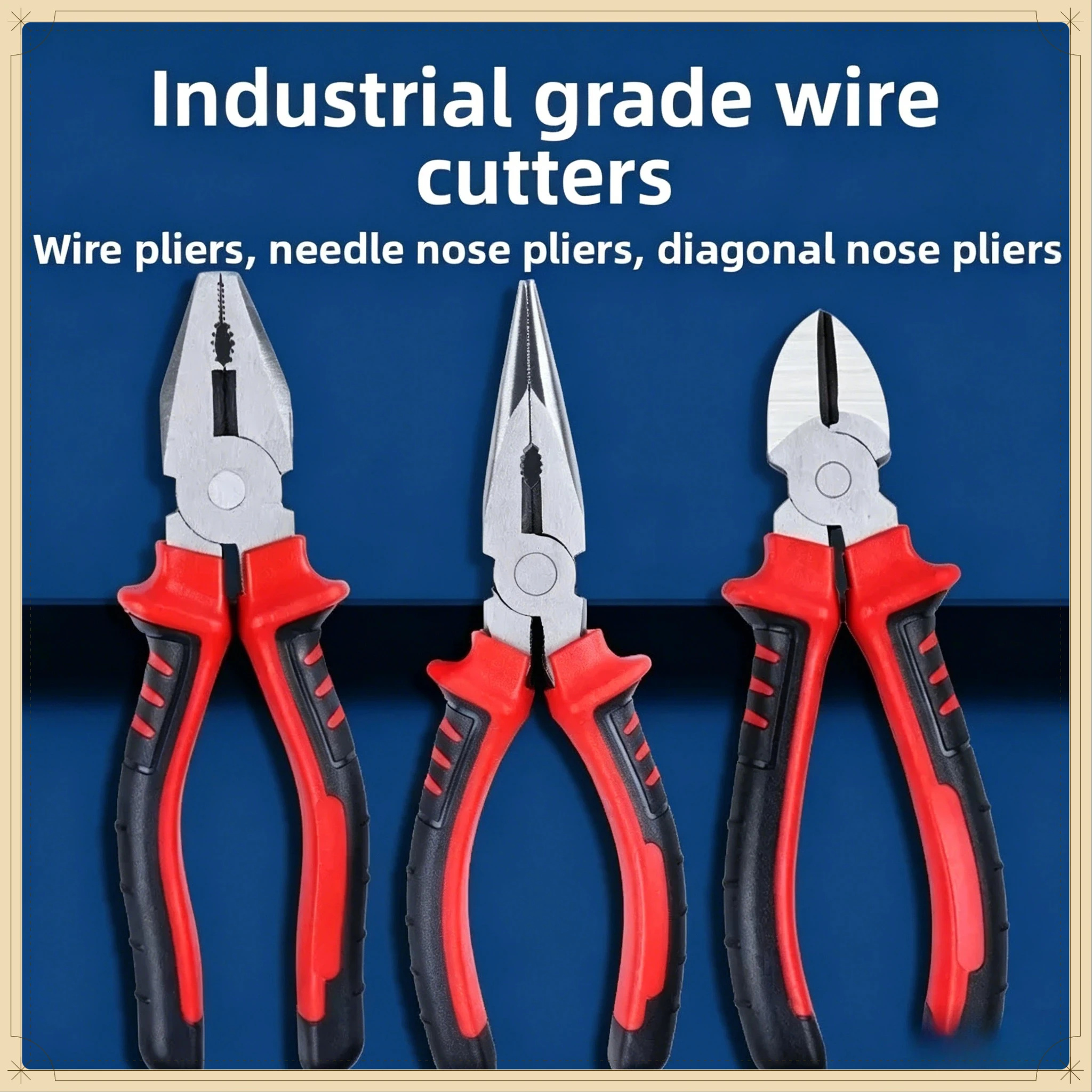 

Multifunctional Electric Wire Pliers Large Opening Heavy Duty Industrial Wire Cutting Twisting Gripping Tool