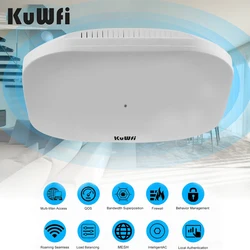 KuWFi Ceiling AP WIFI 6 3000Mbps Wireless 5.8G &2.4G WIFI Router WiFi Access Point Indoor AP Signal Amplie With 48V POE Power