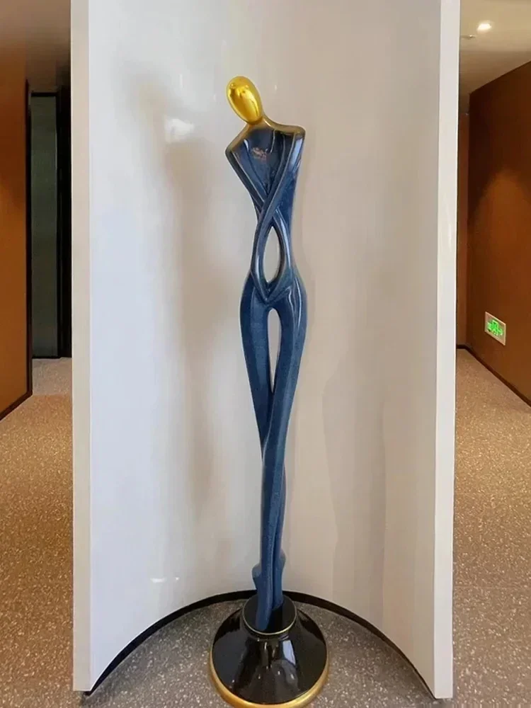 

Creative Abstract Light Luxury Character Art GRP Sculpture Living Room Entrance Hotel Floor Ornaments