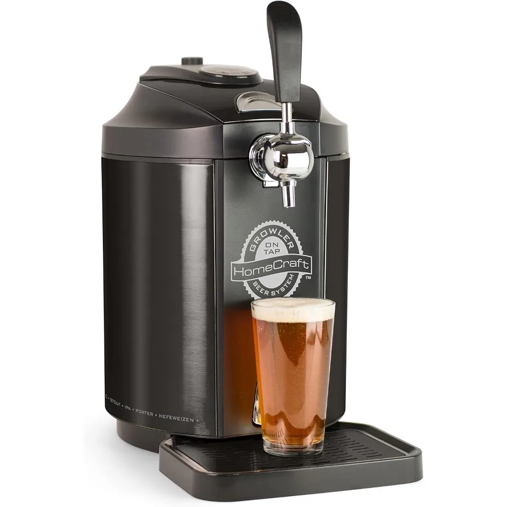 

Easy-Dispensing Tap Beer Cooling,Includes Reusable Growler, Removable Drip Tray & Cleaning Kit,Fresh for 30 Days, Beer Cooling