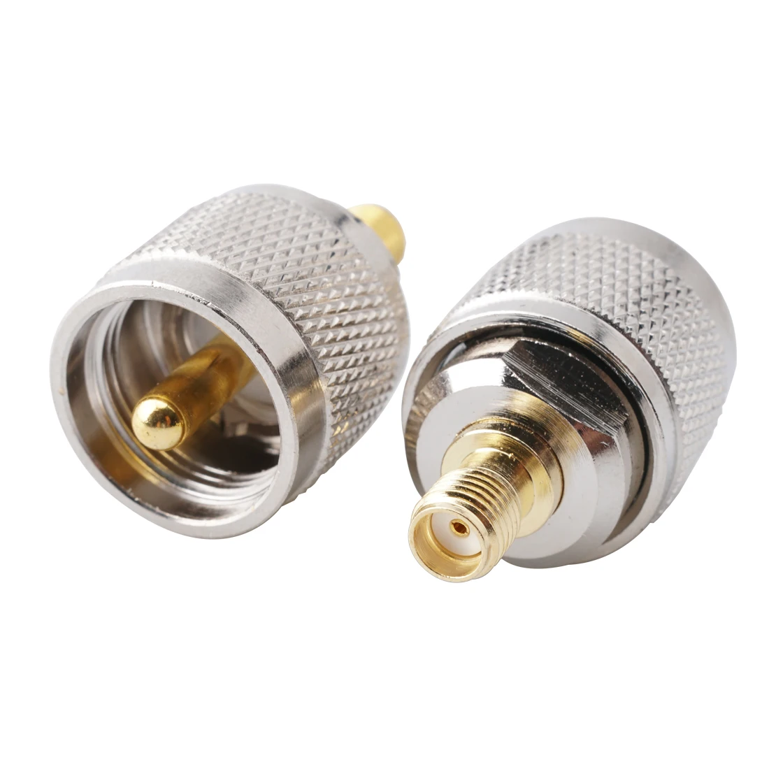 xinangogo 2pcs UHF SO239 PL259 to SMA Male Plug & Female Jack RF Coaxial Adapter Connector Wire Terminals Straight Brass