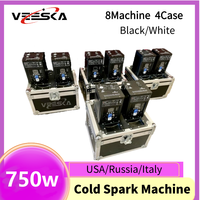 1~8pcs Ti Powder Cold Sparkler Machine 750w and Flightcase Machine DMX Remote Sparkular Machine Wedding DJ Cold Firework Outdoor