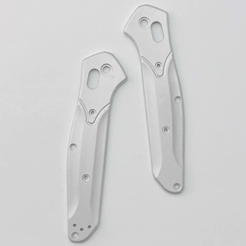 1 Pair Aluminum Alloy Knife Handle Grip Patches for Benchmade Osborne Series 940 Knives SandBlasting DIY Making Scales Material