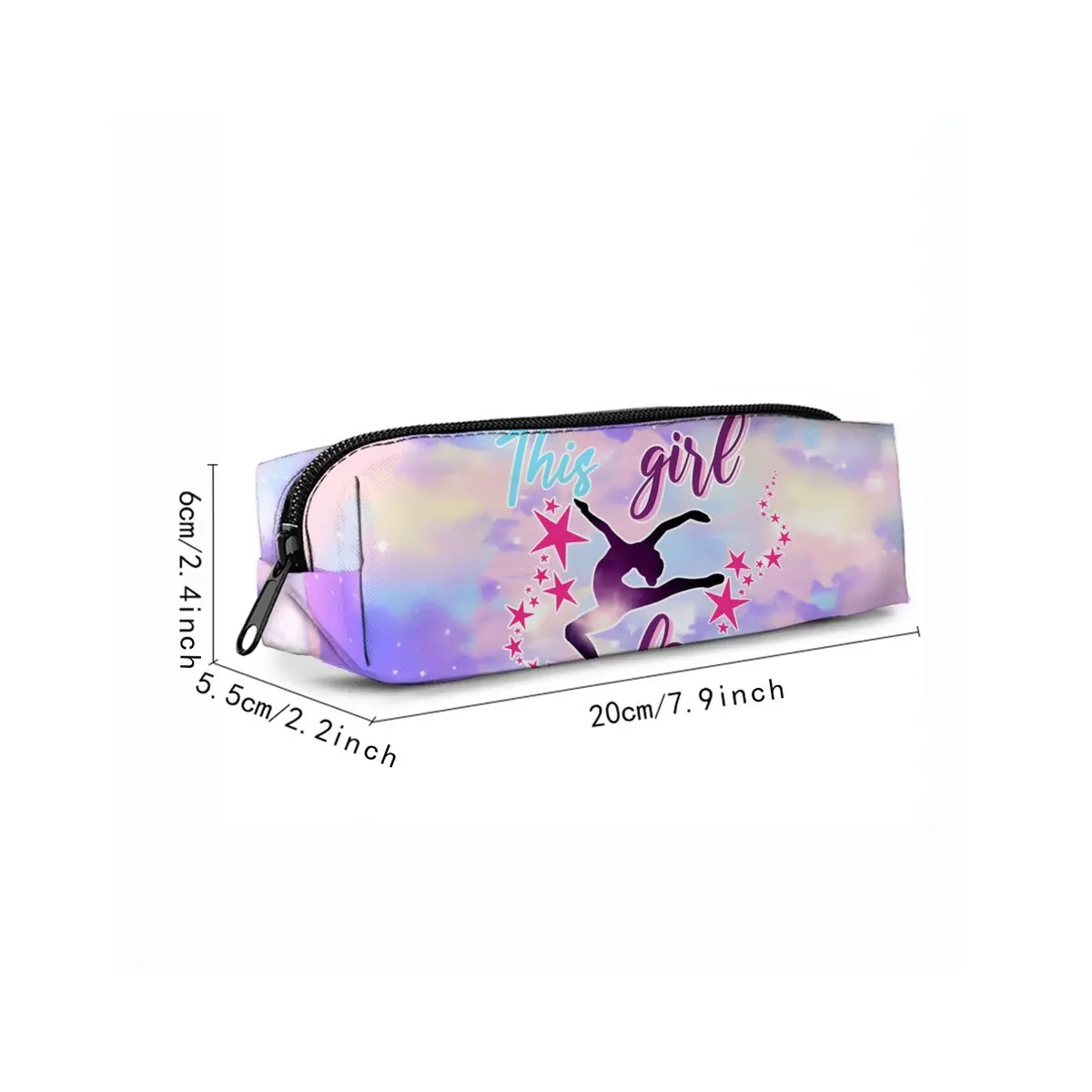 Yoga Dance Single Layer Printed Pencil Case For Boy/Girls Best Gifts 2D Flat Cartoon School Supplies Pen Bag For Children