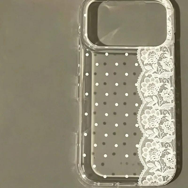 Ancient Art Vintage Lace Rose Polka Dot Phone Case For iPhone 17 16 15 14 13 12 11 Pro MAX MINI XS XR 7 8 Plus 17air 16e Cover view 5