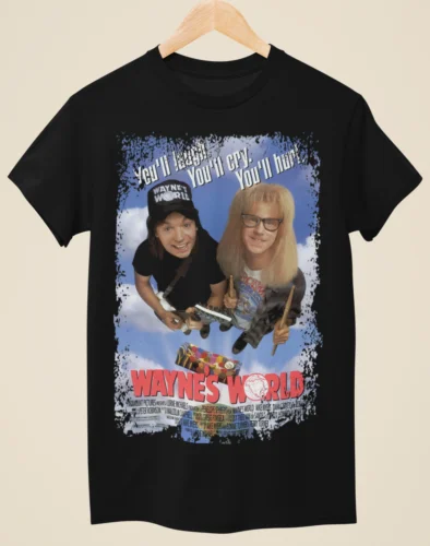 

Wayne's World - Movie Poster Inspired Unisex Black T-Shirt