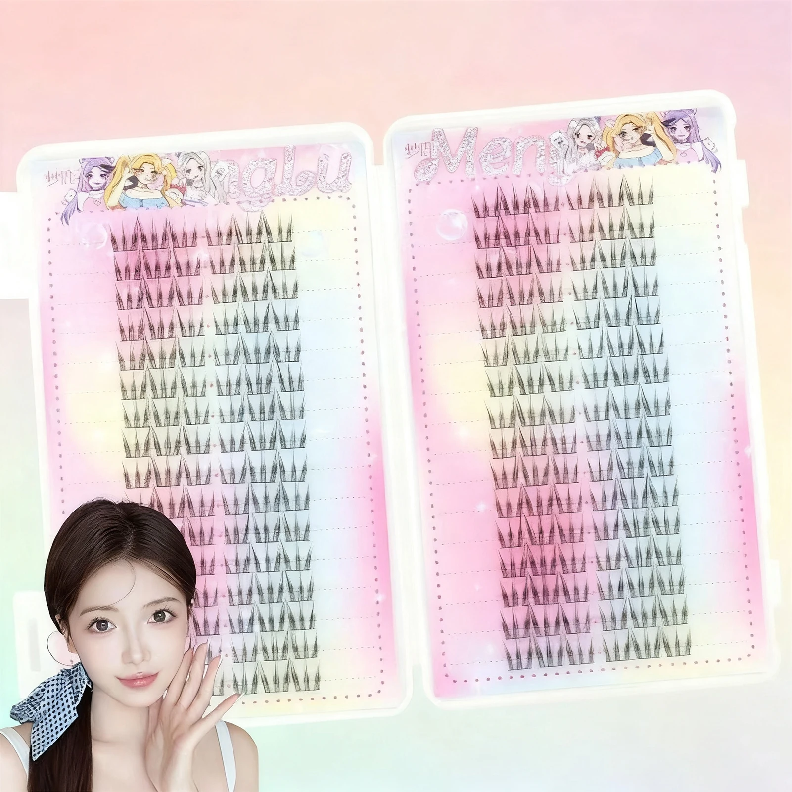 Cat Paw False Eyelashes manga individual Clusters lashes Natural Wispy Lash extenstions for cosplay Makeup Cosmetics tools