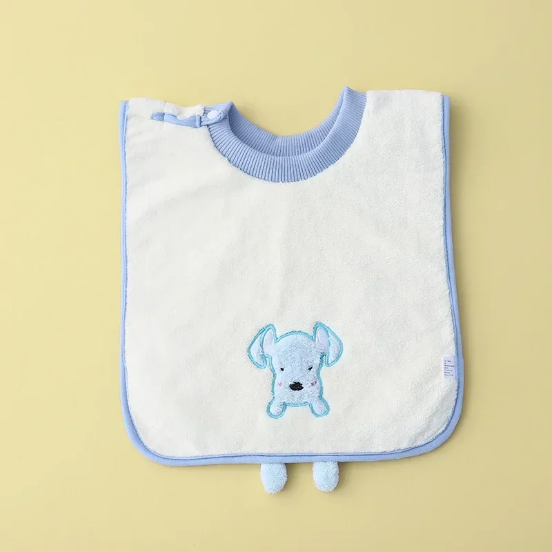 Bavoirs imperméables de dessin animé mignon pour bébés, gant de toilette pour enfants, doux et absorbant, serviette d'alimentation pour bébé, Burp Everths Smile