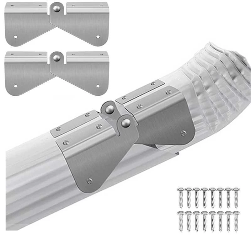 Downpipe hinge 2PCS Gutter Extension Hinge Also Includes Screws Easy DIY Installation on Any Size Rectangle or Square Downspout