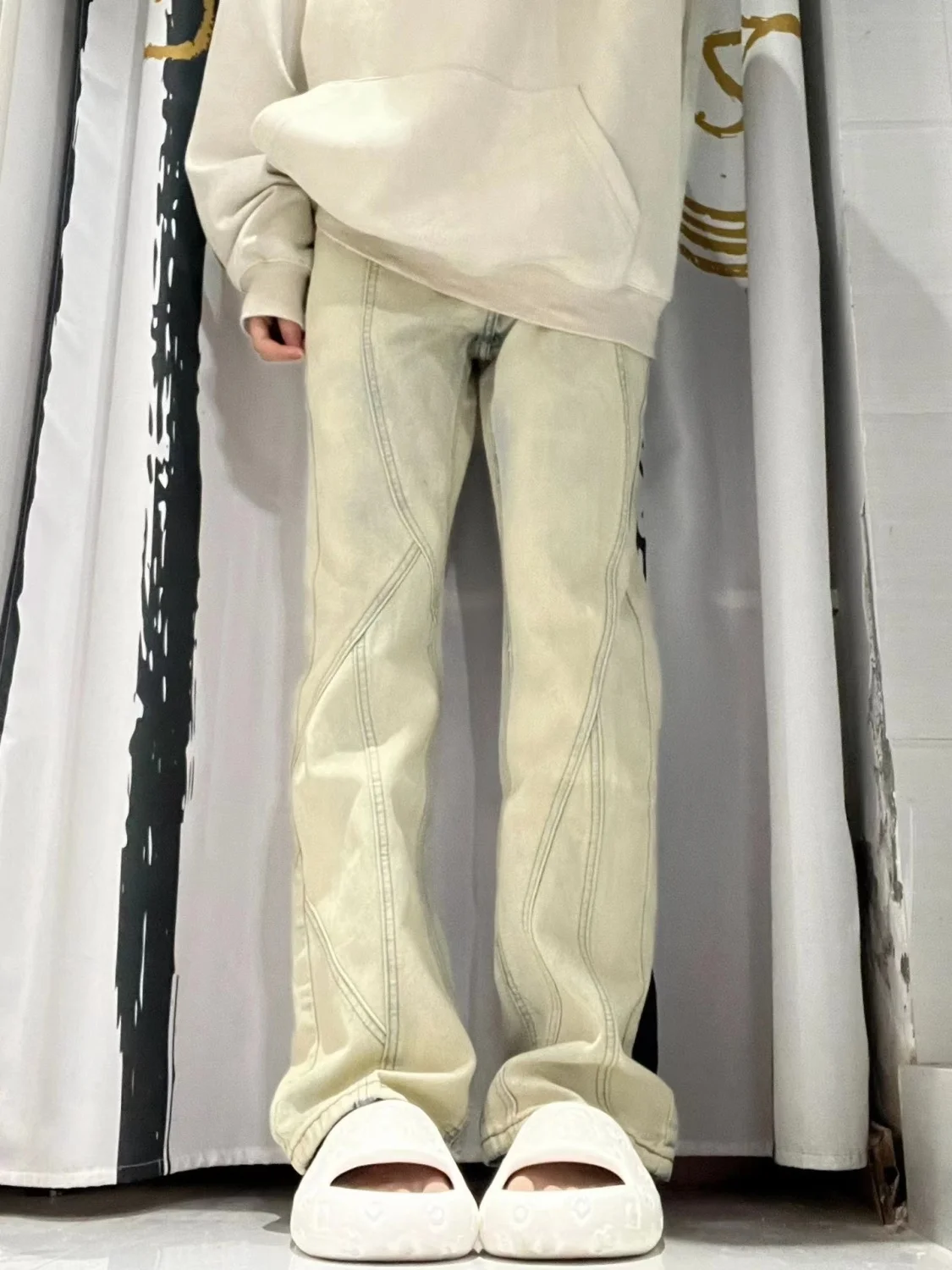 女性用グレージーンズ Y2K デコレーション プラスサイズ ビッグ ラージ カービーフィギュア 女性用デニム ファッション 快適 ベーシック シンプル 日常