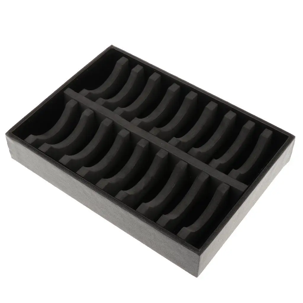 Deluxe PU Jewelry Display Tray with Compartments Bangle Bracelet Organizer Holder for Retail Store and Accessories Tray