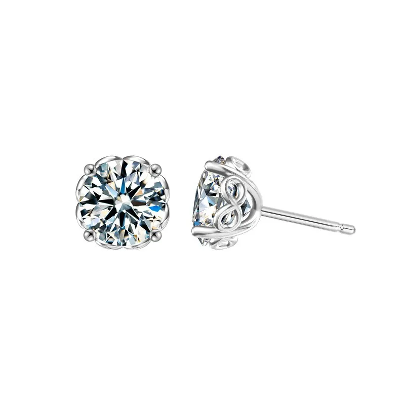 

ZFSILVER модные классические серьги из серебра 925 пробы с муассанитом Forever Star Paw 4, очаровательные женские аксессуары, ювелирные изделия, подарок XEA019