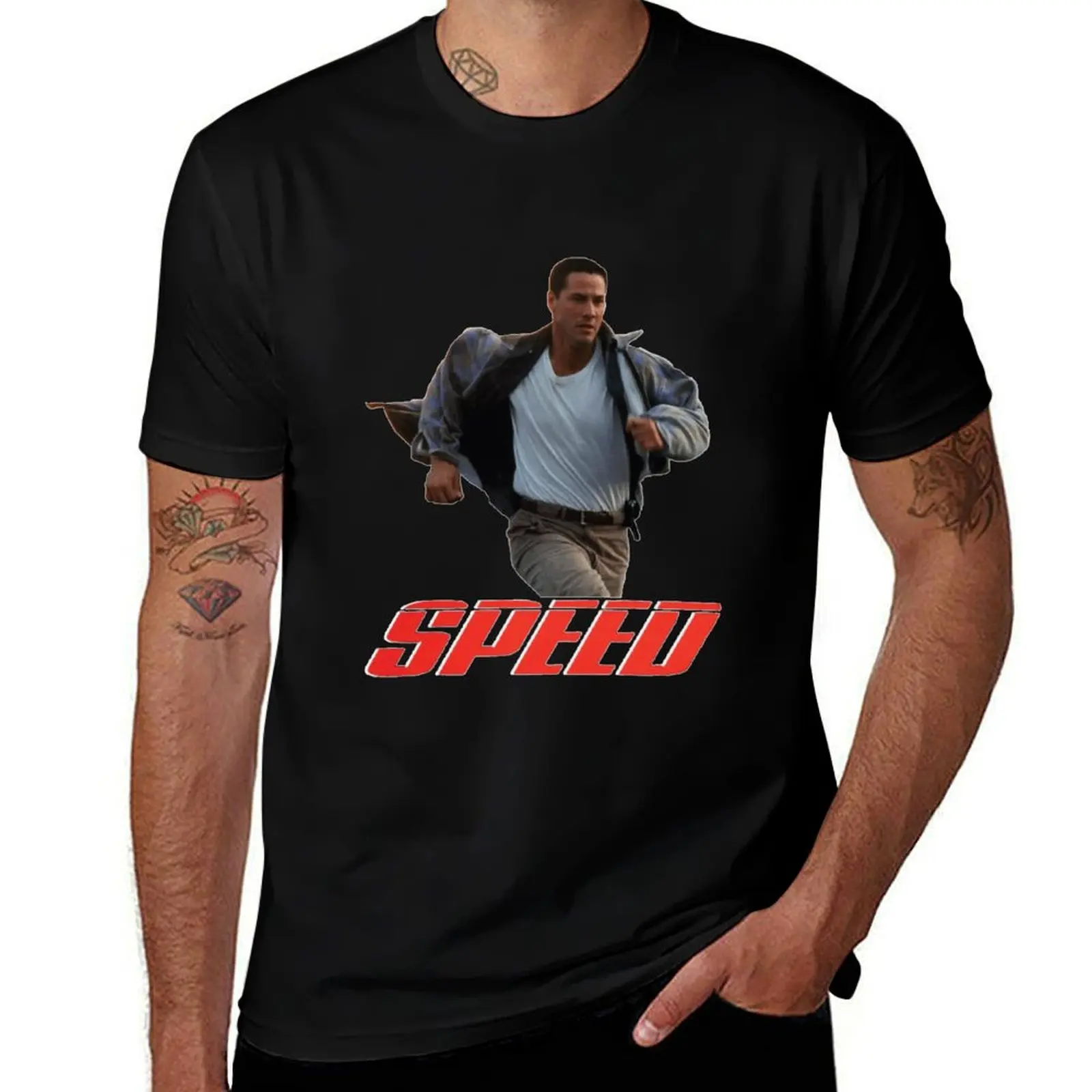 

Keanu-Reeves-Speed T-Shirt aesthetic clothes quick drying korean fashion Short sleeve tee men