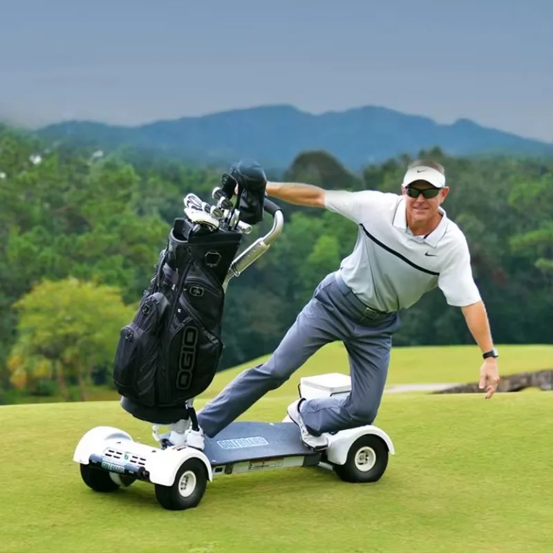 

Electric Golf Trolley Cart 10-Inch Tubeless Tyres Large Lithium Battery Brushless Dual Motor Body-Turning