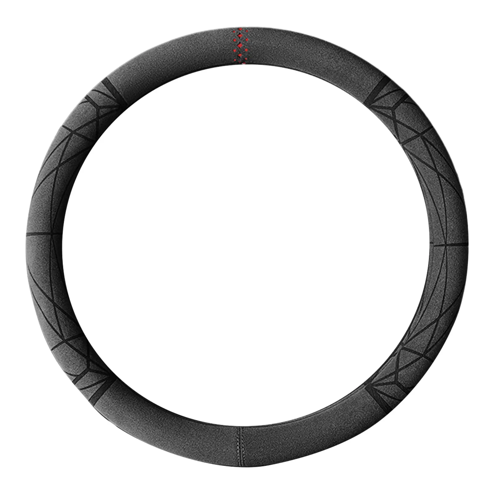 

38cm Universal Sweat-Wicking Steering Wheel Cover Leatherette Protector Interior Decoration Auto Accessory