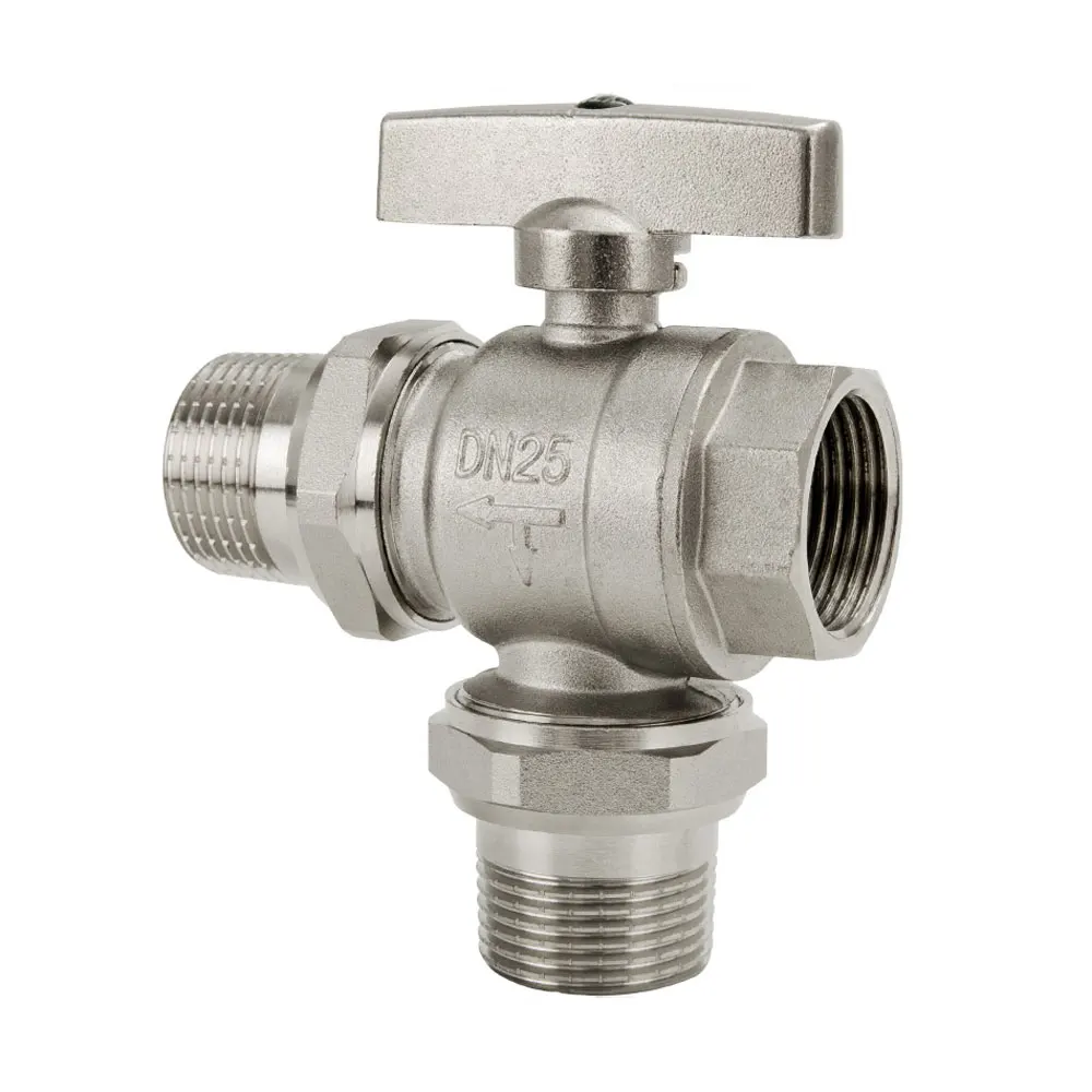 

1/2" 3/4" 1" BSP Female Male Male Nickel Brass Union Socket Tee 3 Ways Ball Valve Regulating Switch Plumbing Water Steam