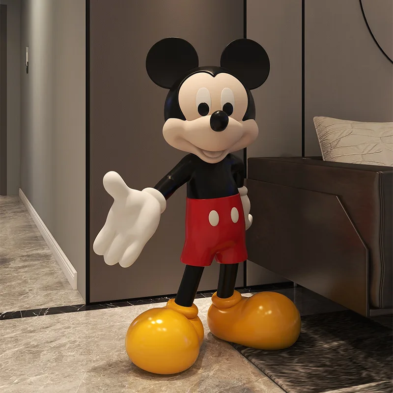 Disney 110cm Big size Posture Mickey Mouse Resin Action Figure Collection model Home decorations Ornaments toys kids best gift