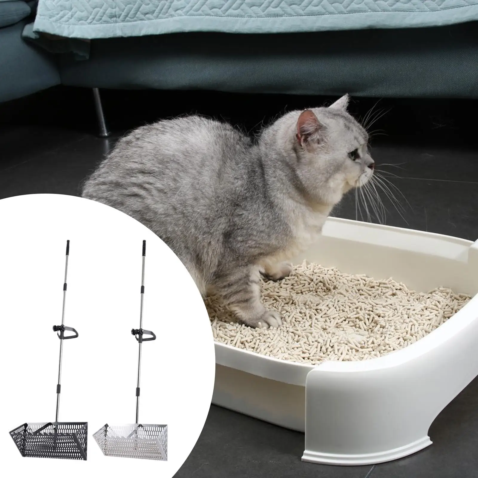 rateau-a-puces-de-sable-poignee-telescopique-pratique-grand-multifonctionnel-facile-a-nettoyer-litiere-pour-chat-panier-large-tamis-pelle-profonde