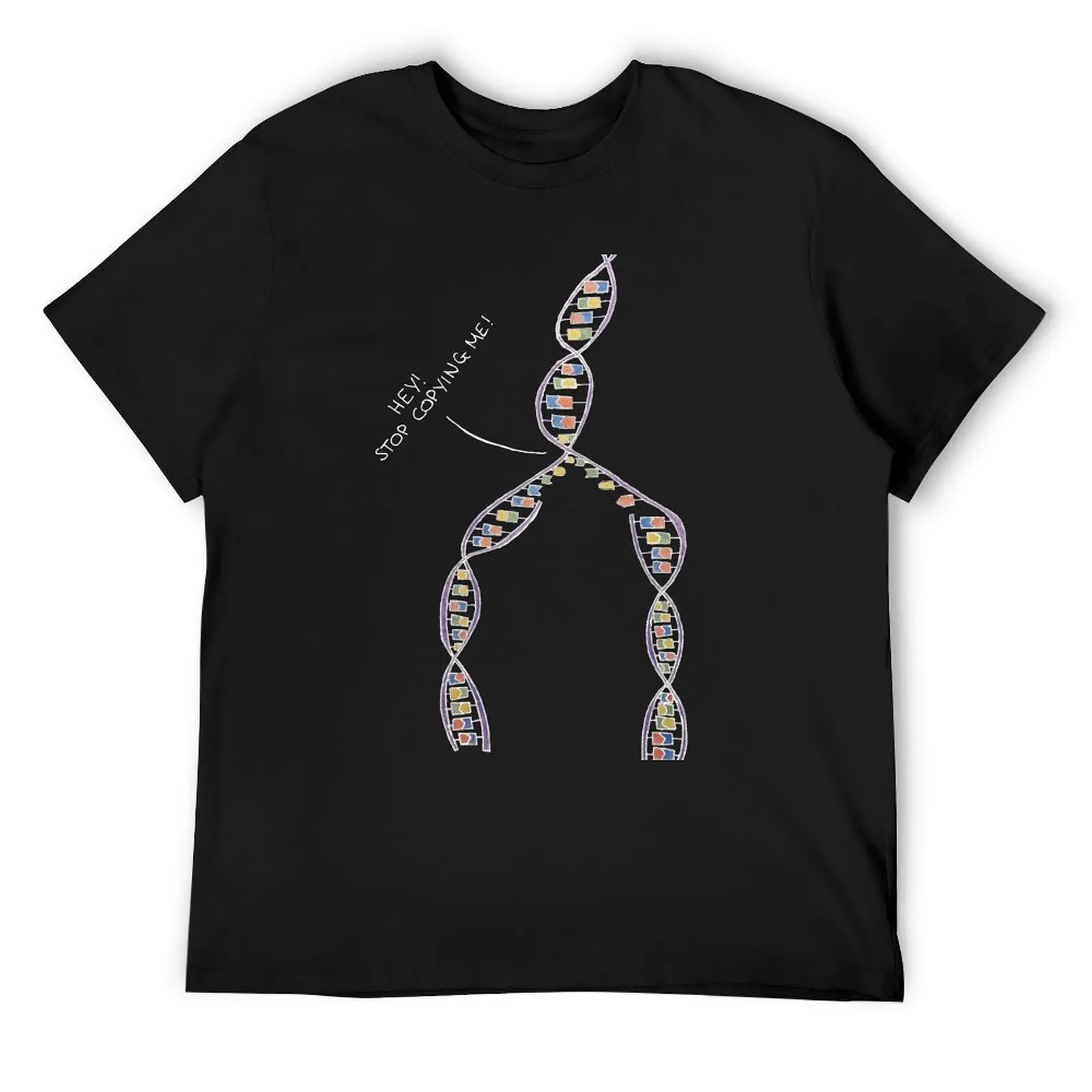 

Stop copying me! - DNA (Dark background) T-Shirt custom t-shirts graphics Aesthetic clothing black t-shirts for men