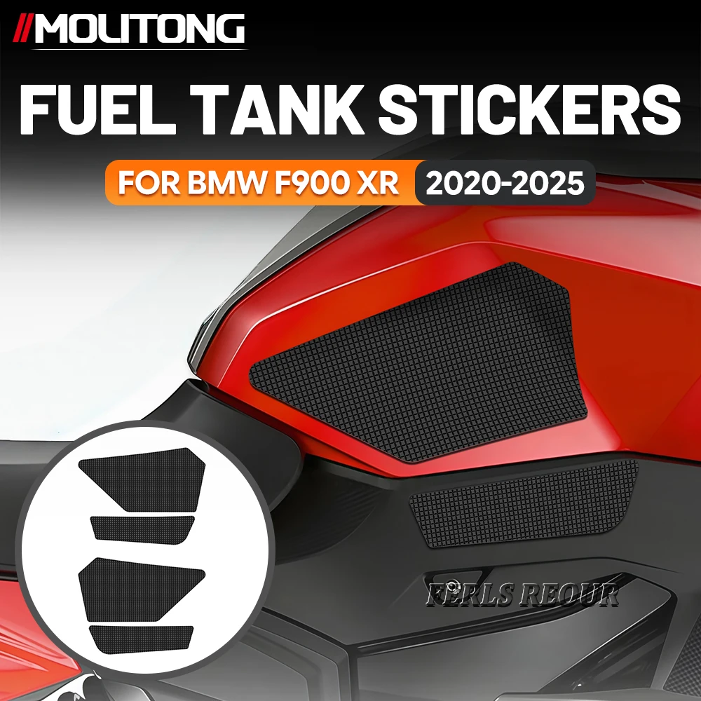 Para BMW F900 XR 2020-2025: Adesivo Antiderrapante de Borracha Preta para Tanque de Combustível - Protetor de Tanque com Amortecimento e Amortecimento de Impacto