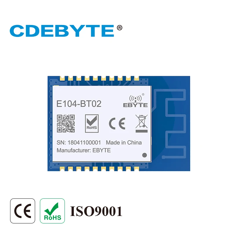 

DA14580 UART Wireless Module 2.4Ghz 1mW SMD Transmission Wireless Transceiver E104-BT02 Low Consumption PCB Antenna Module