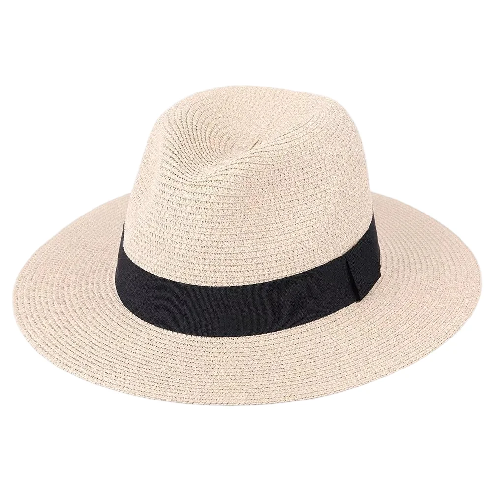 Sommer-Sonnenhut aus Stroh für Männer und Frauen, Modischer Sonnenschutz-Strohhut, Vielseitiger Panama-Hut für Outdoor und Strand, Jazz-Hut – Detail 13