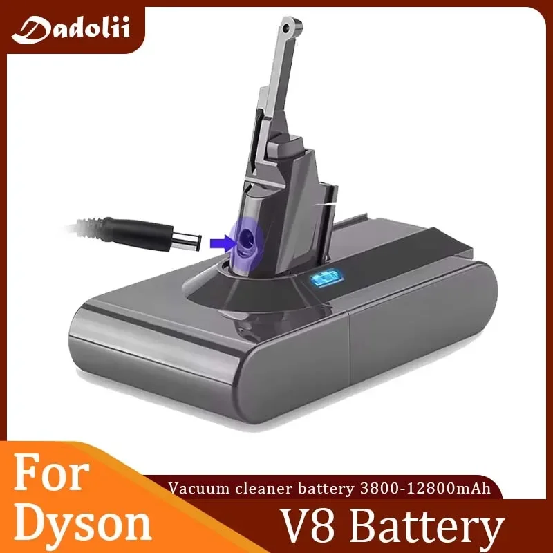 New Dyson V8 21.6V 6800mAh high capacity rechargeable 18650 lithium battery, replace Dyson V8 wireless vacuum handheld cleaner