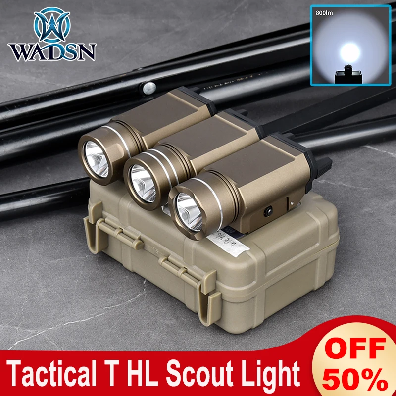 

WADSN T HL Pistol Light 800Lumens MINI Scout Light LED White Strobe Flashlight Hunting Surefir X300 Hanging Spotlight Airsoft